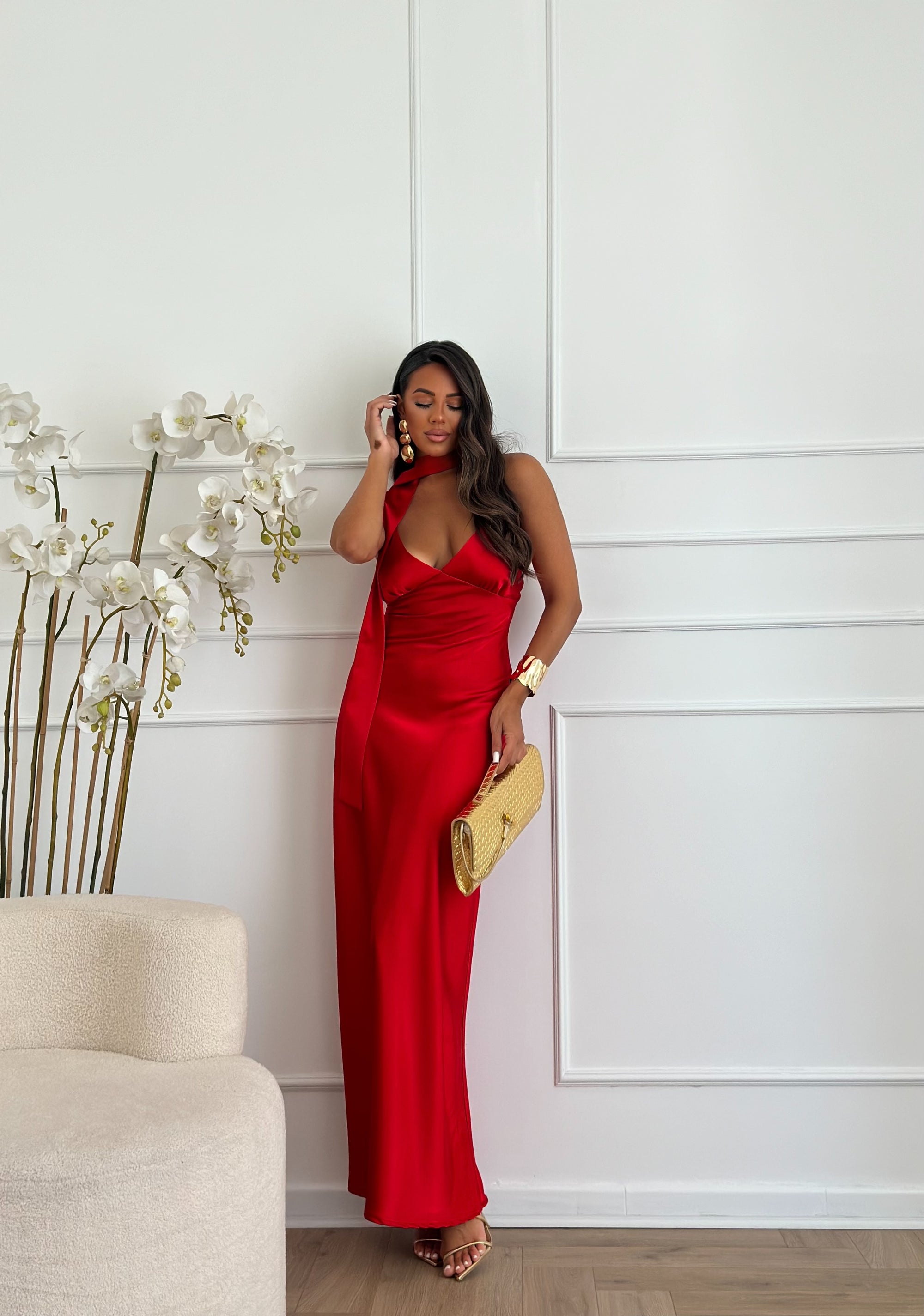 abito sophia rosso