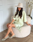 T-shirt pizzo verde mela