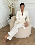 Tailleur piume crema