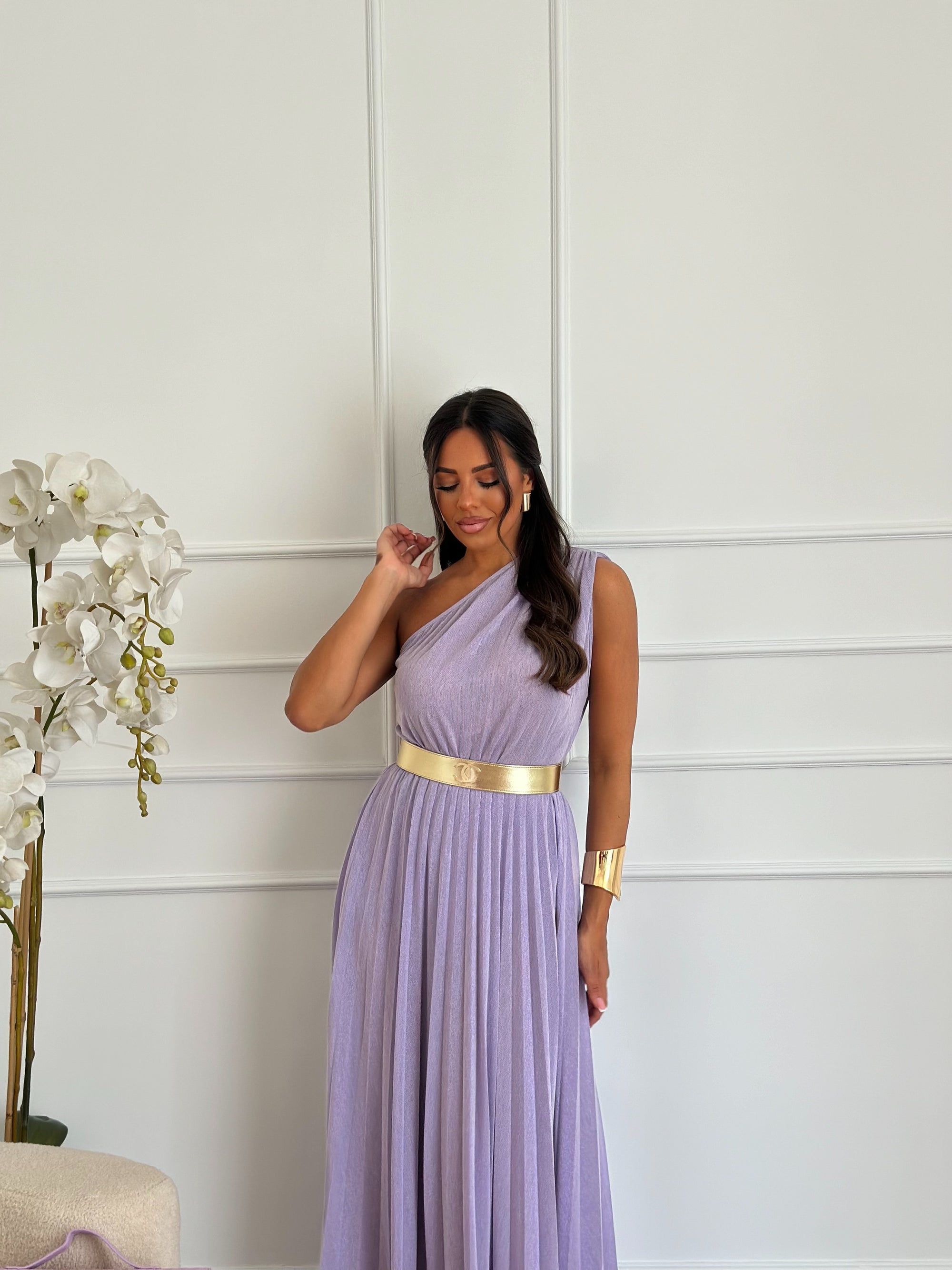 Abito lurex glicine