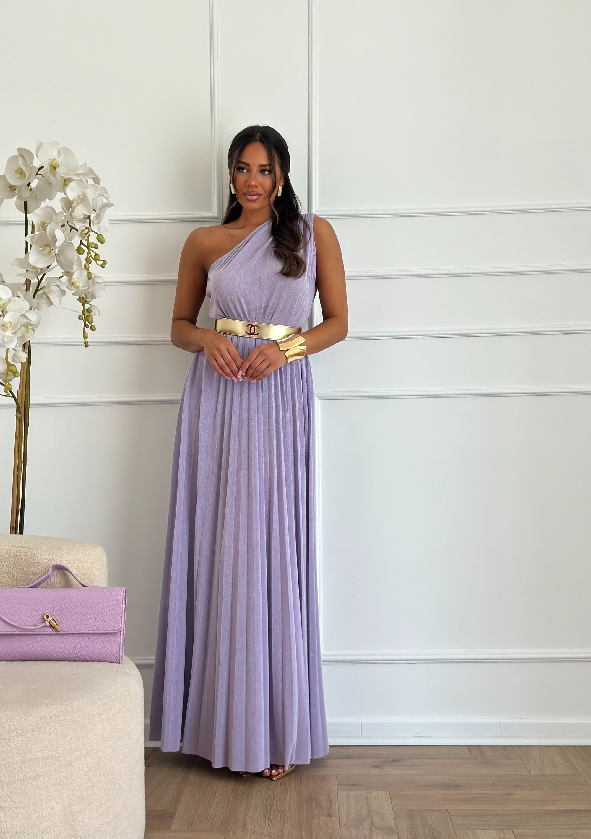 Abito lurex glicine