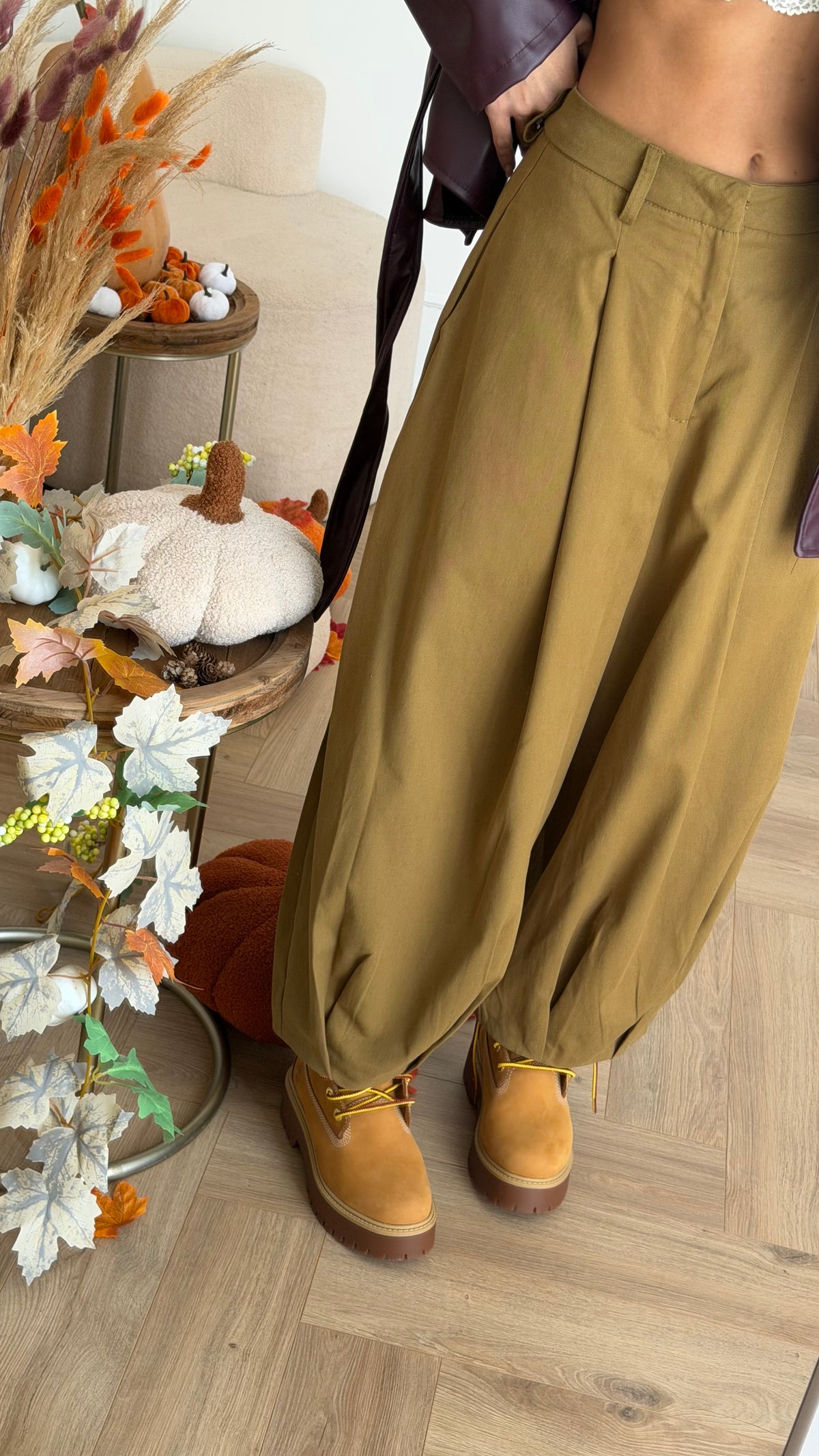 Pantalone balloon verde