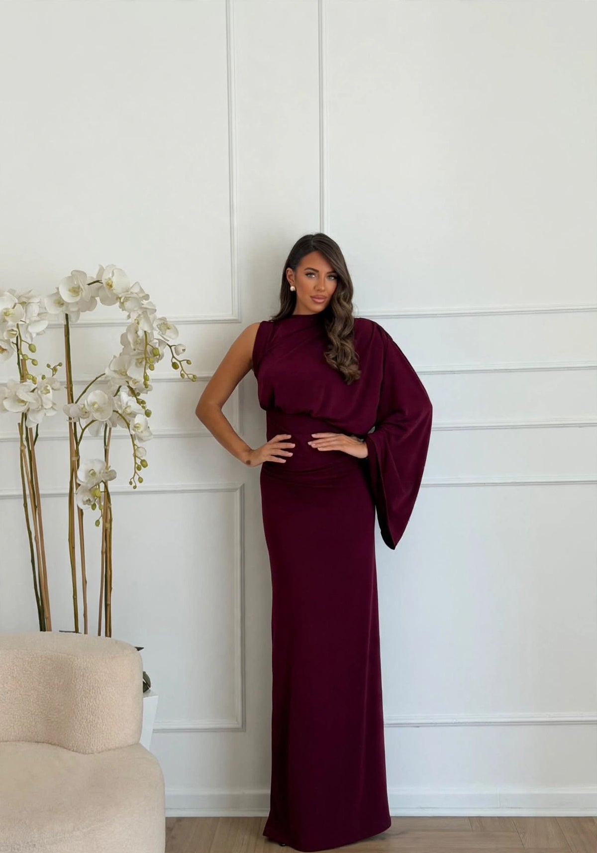 Abito elsa bordeaux