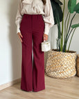 Pantalone sophia bordeaux