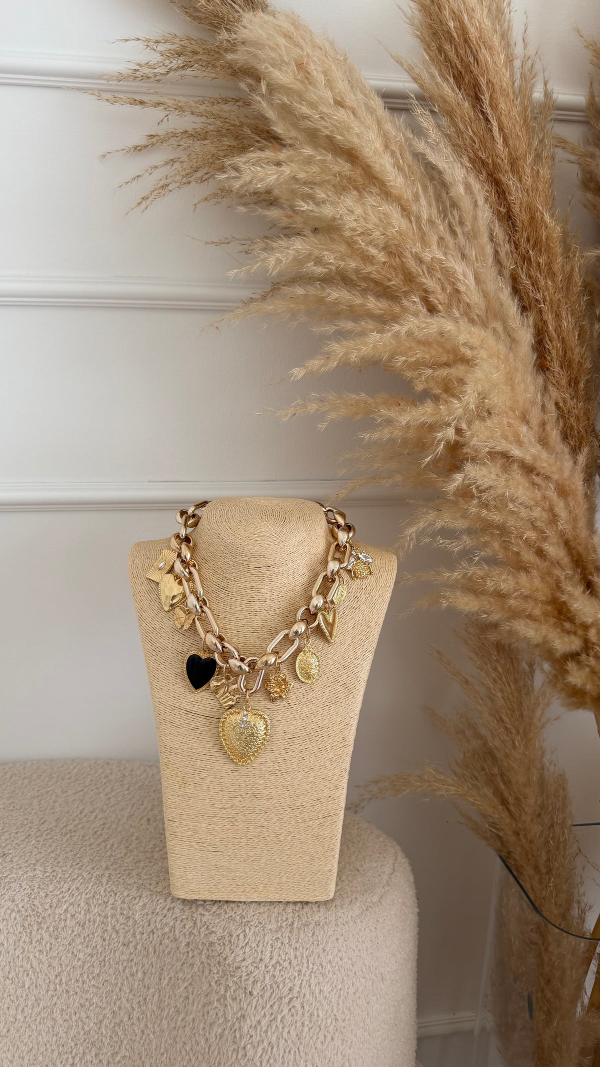 collana cuori gold