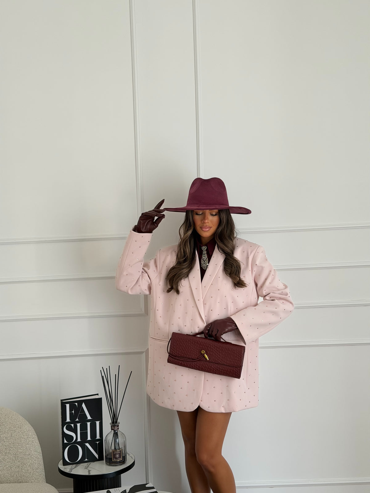Giacca diamond rosa
