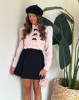 Abitino pois rosa