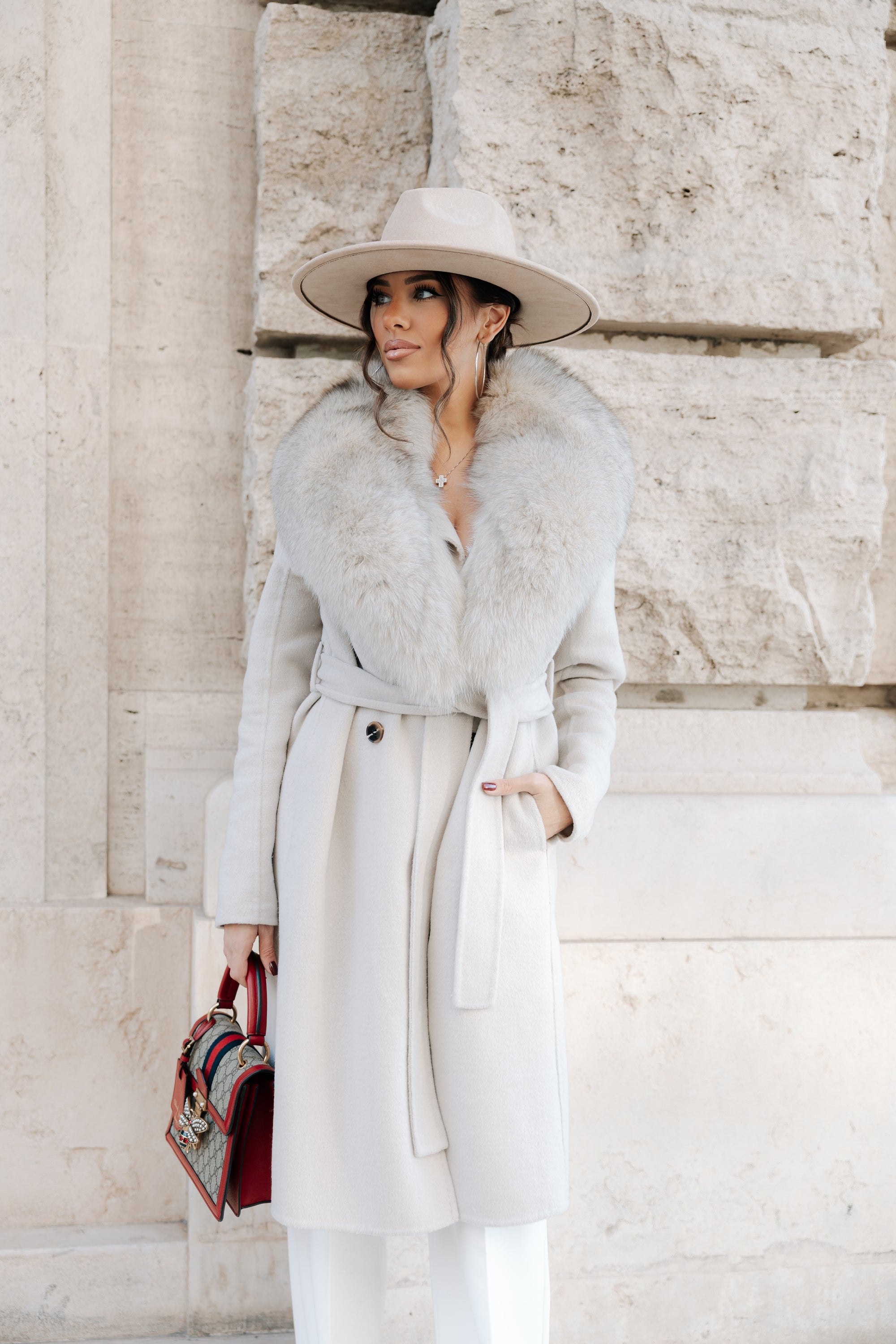 Cappotto fox ghiaccio