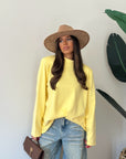 Maxi shirt garzata gialla