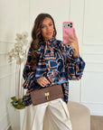 camicia particular blu