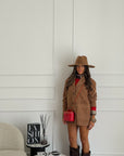 Giacca brina in renna camel