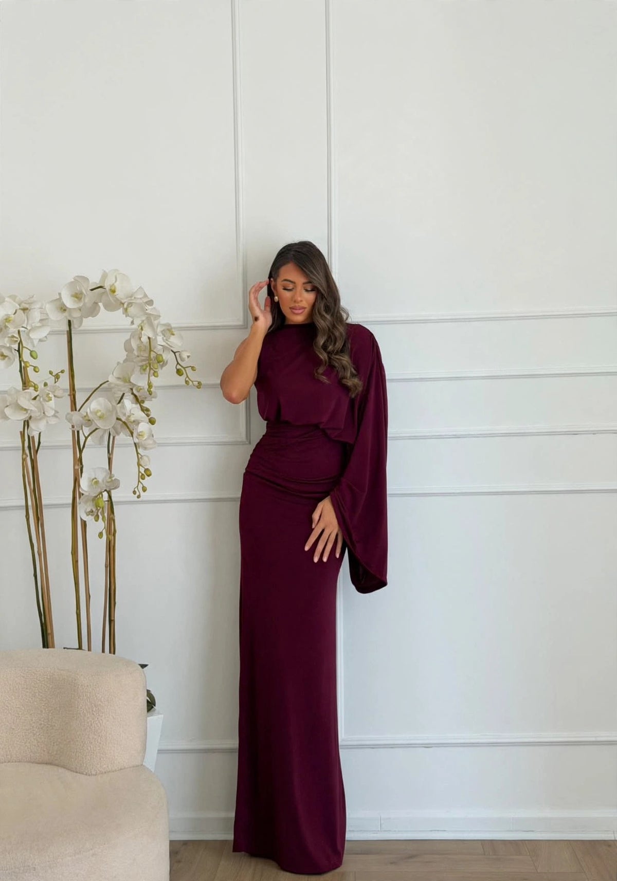Abito elsa bordeaux