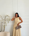coordinato in cotone begie