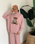coordinato teddy rosa