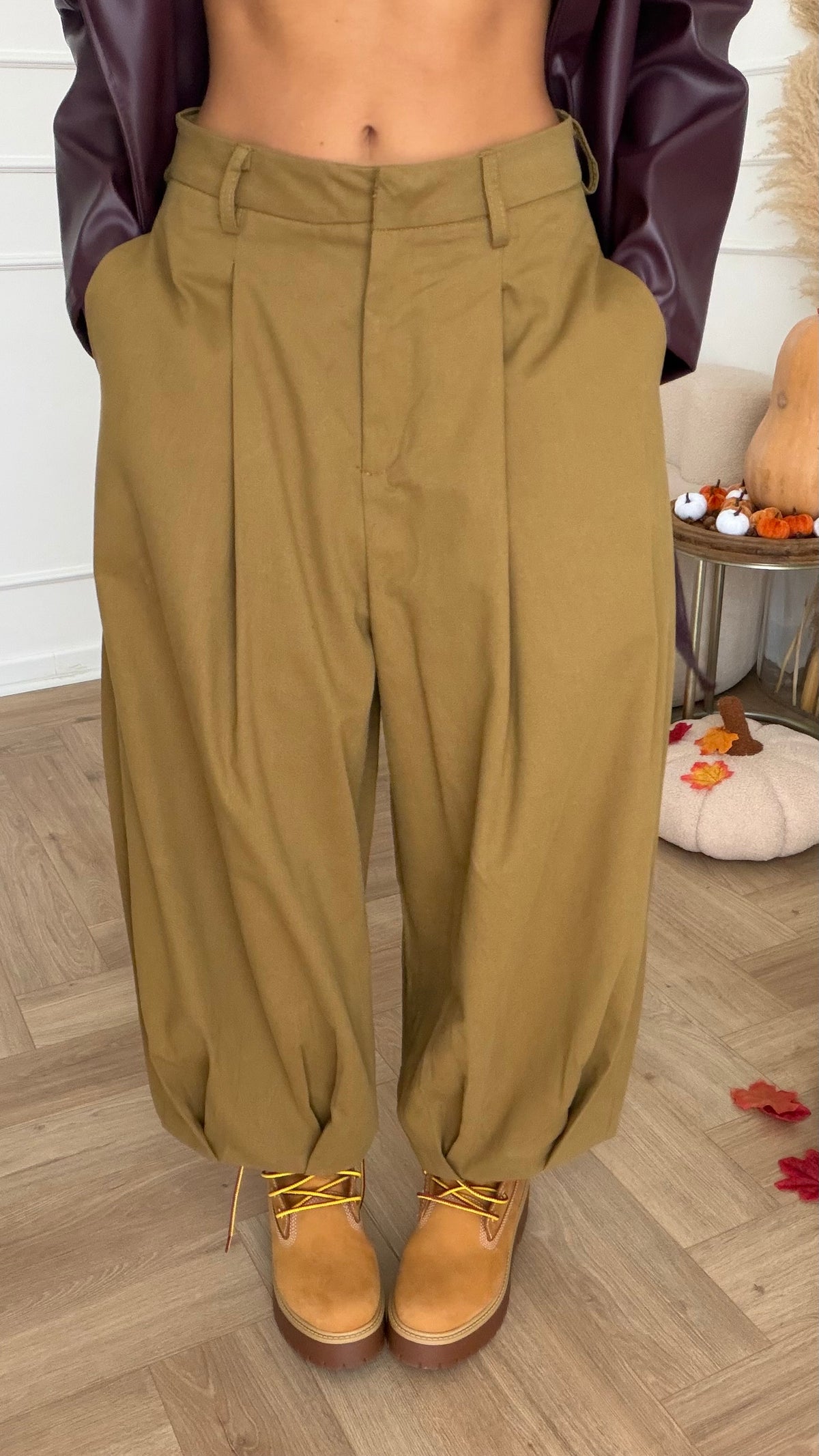 Pantalone balloon verde