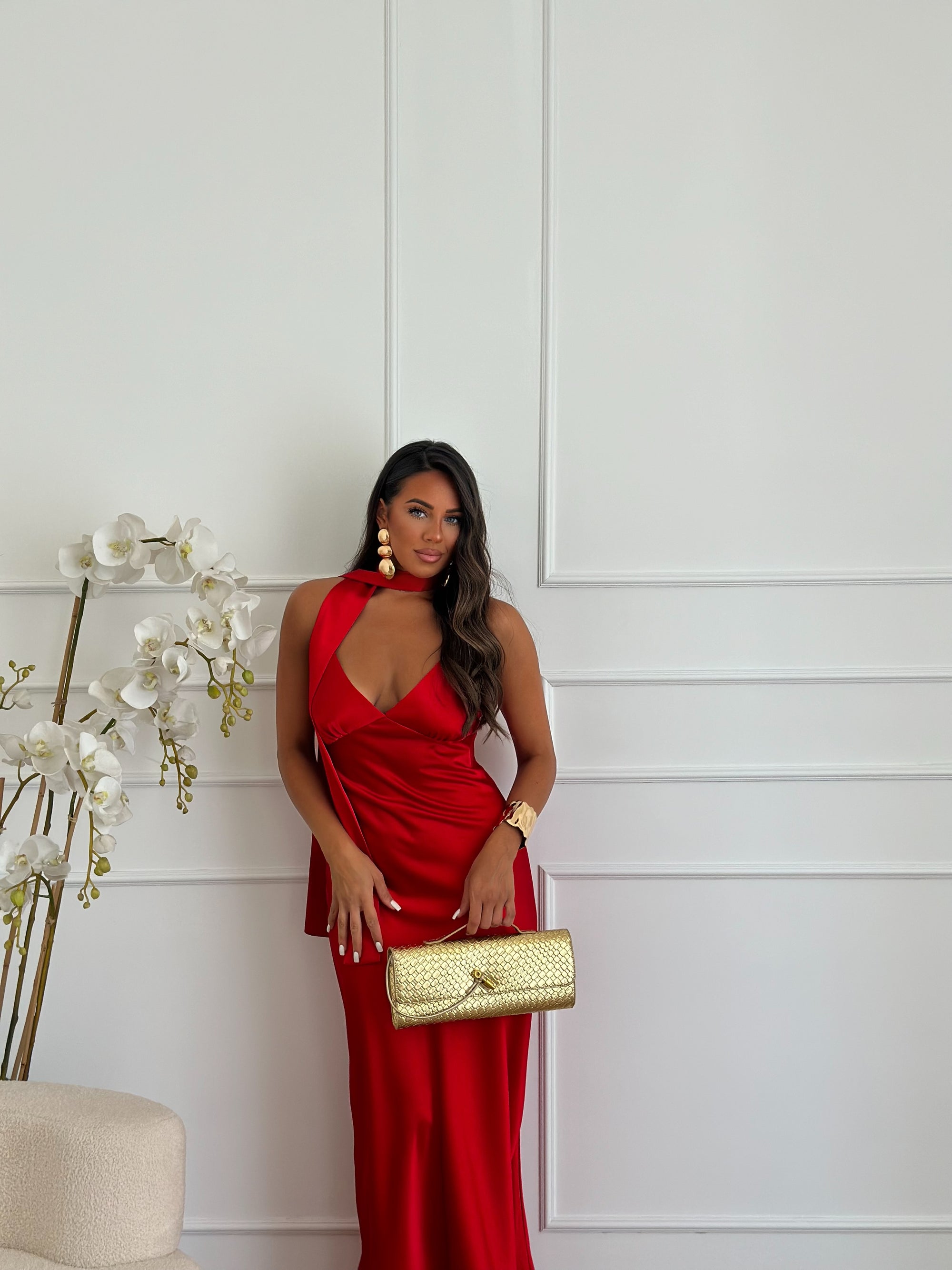 abito sophia rosso