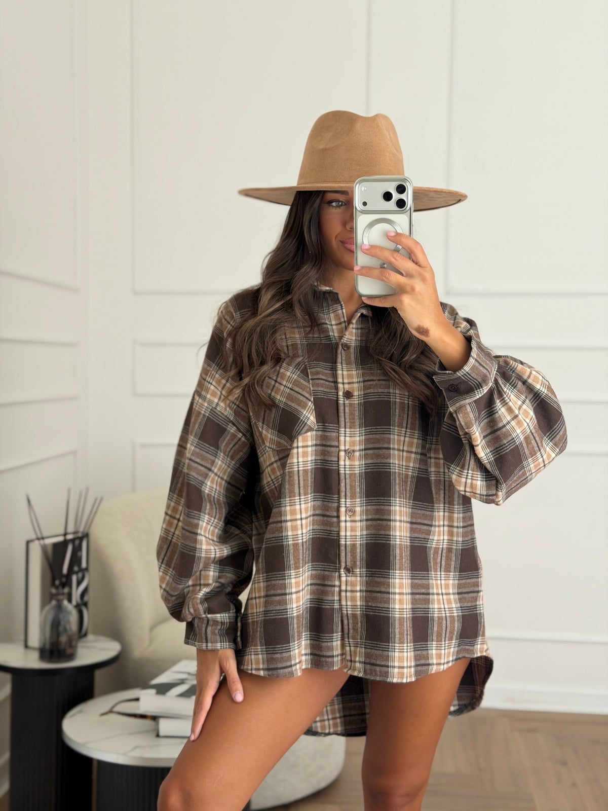 camicia cozy marrone
