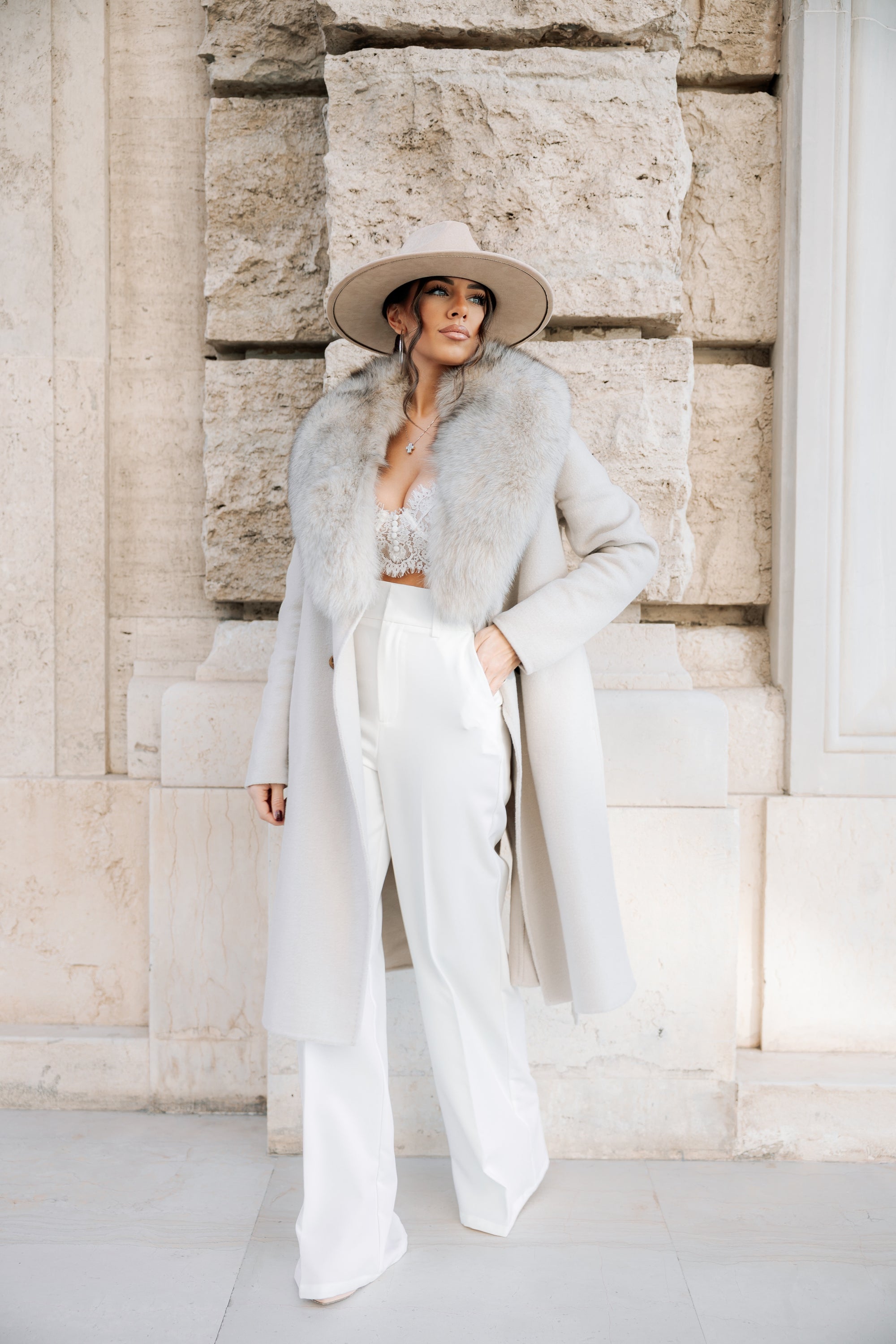 Cappotto fox ghiaccio