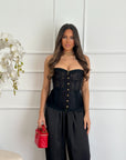 Bustino in pizzo nero