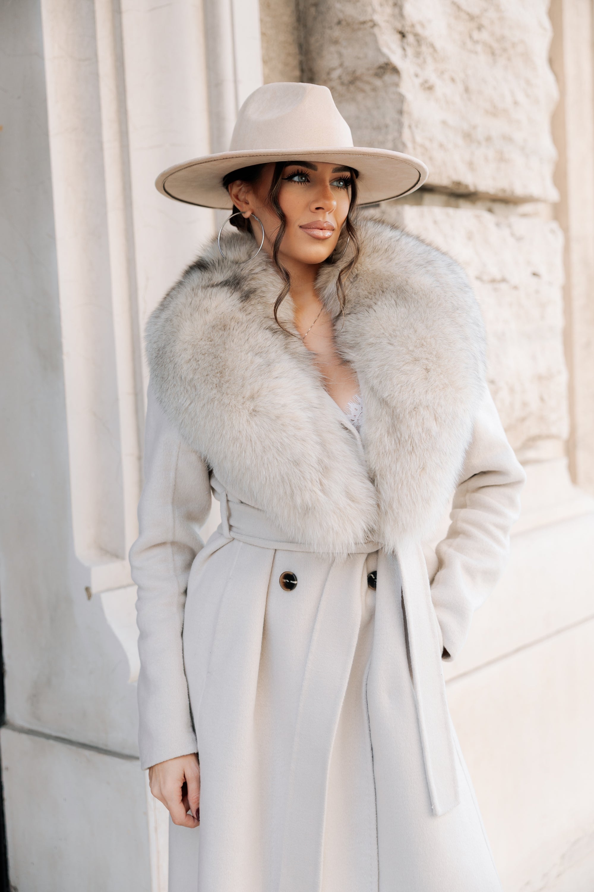 Cappotto fox ghiaccio