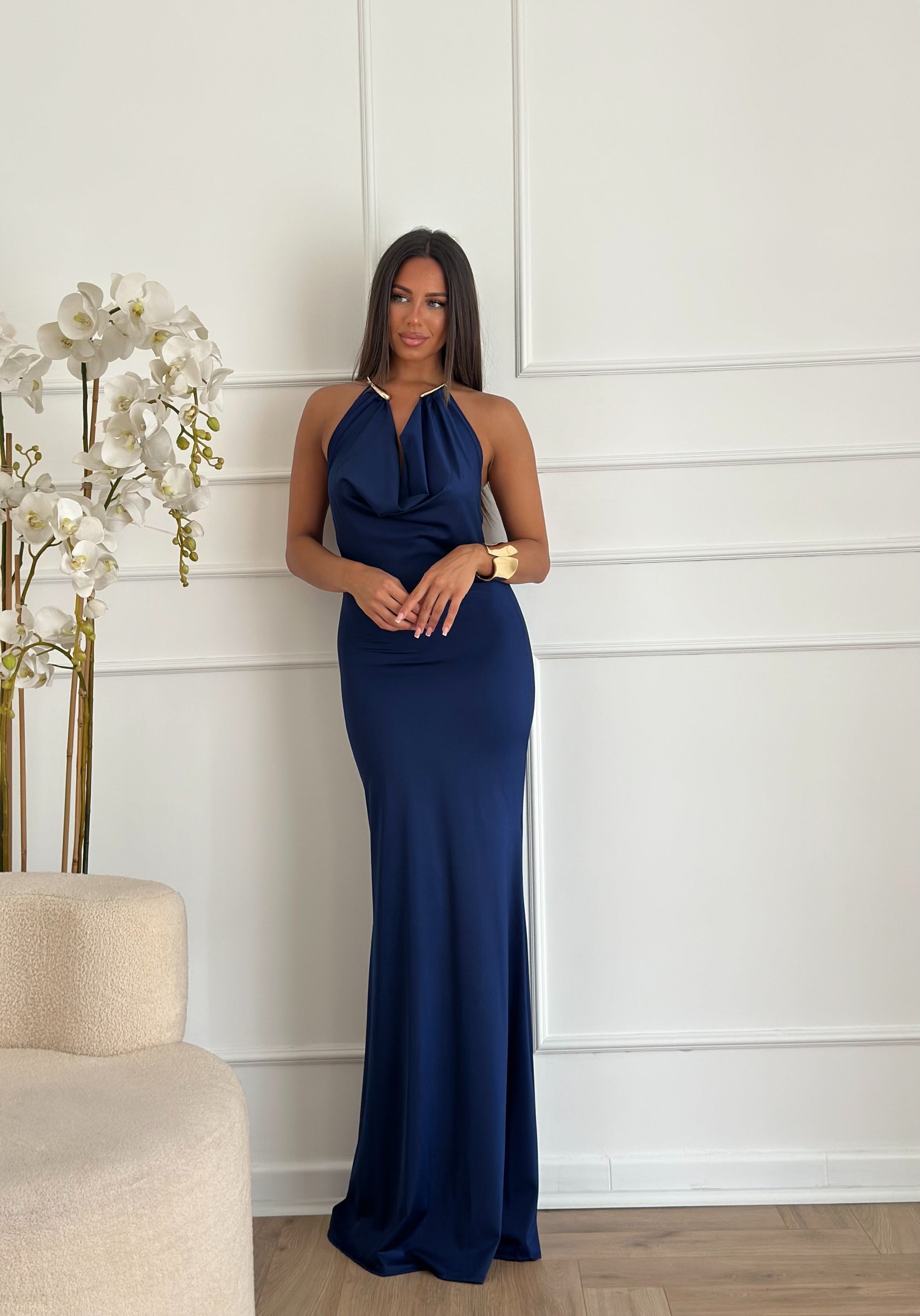 Abito collier Blu