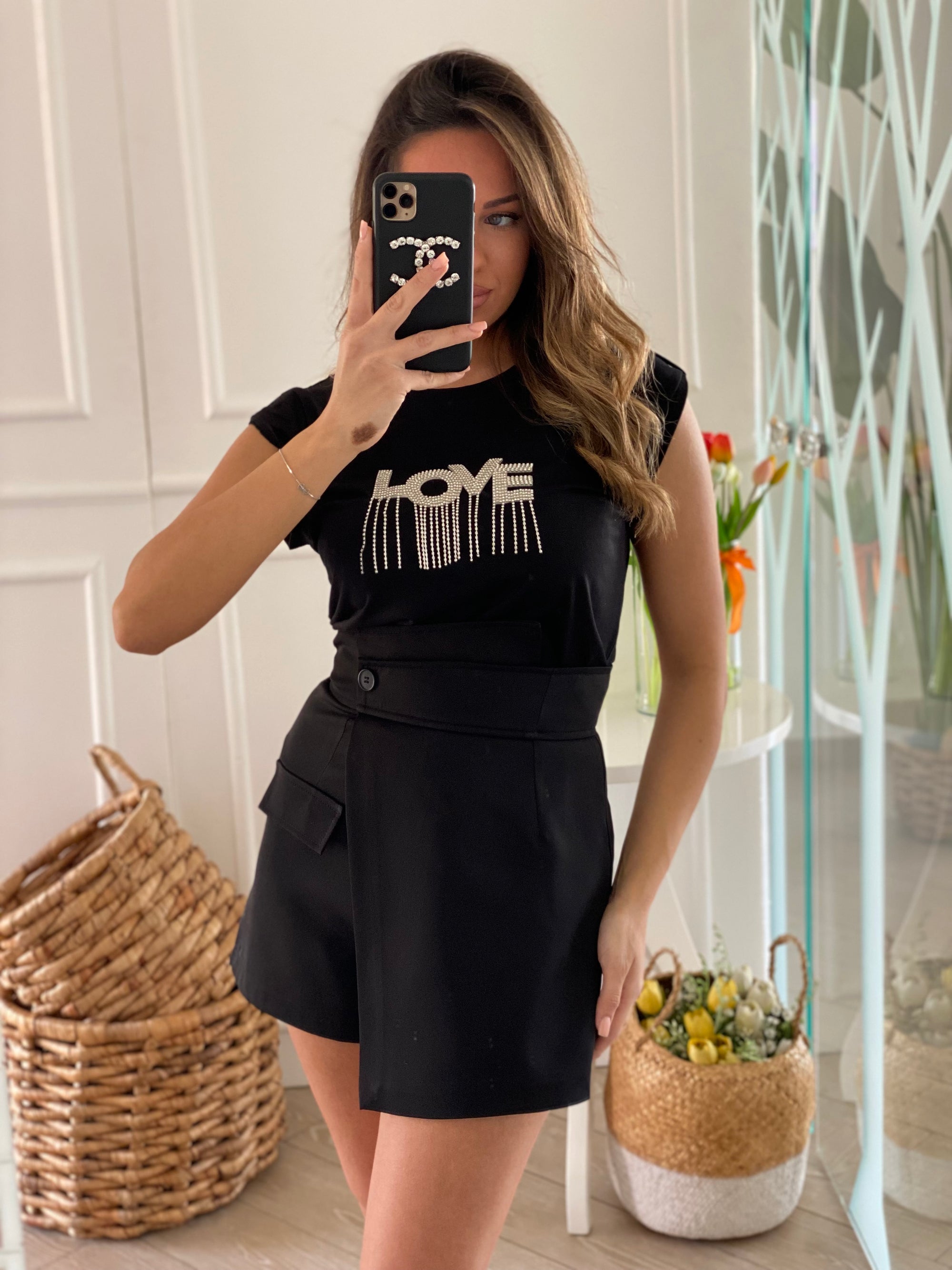 t-shirt love nera