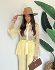 camicia in pizzo