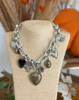 collana cuori silver