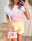 T-shirt my pizzo rosa