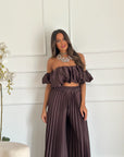 coordinato taylor marrone
