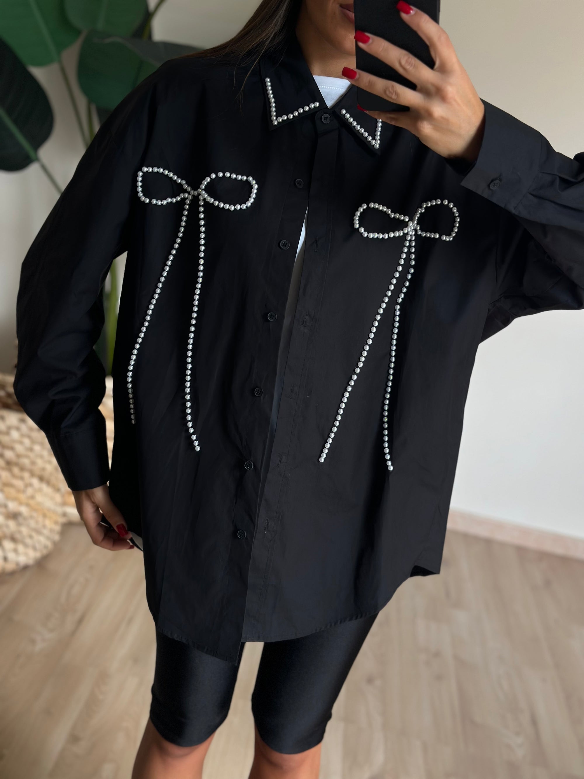 camicia pearl black