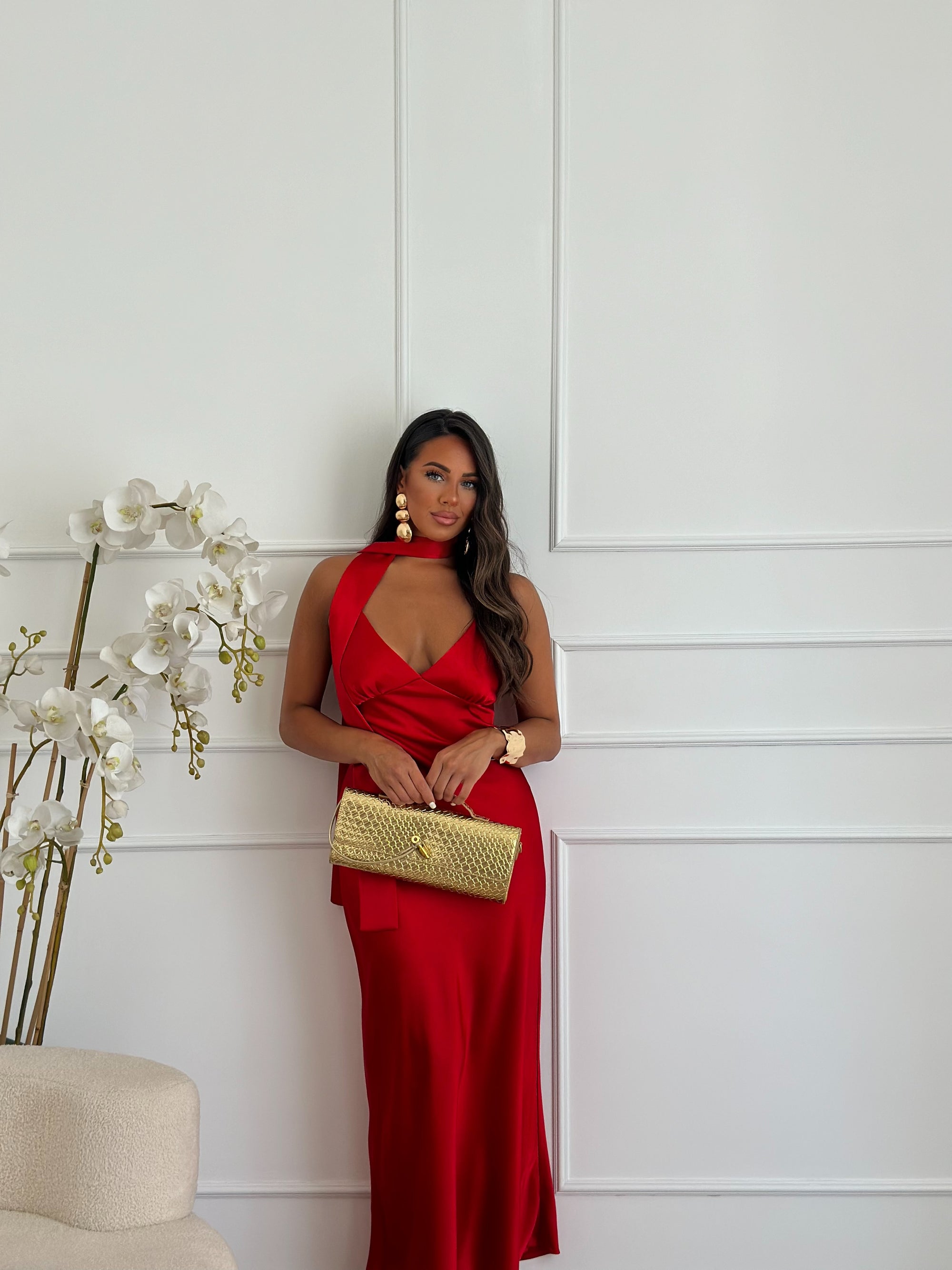 abito sophia rosso