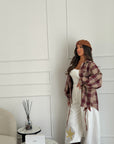 camicia cozy bordeaux