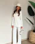 Tailleur corset bianco