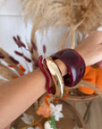 Tris bracciali bordeaux