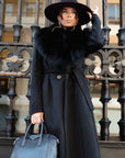 Cappotto fox nero