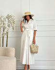 Abito in cotone bianco