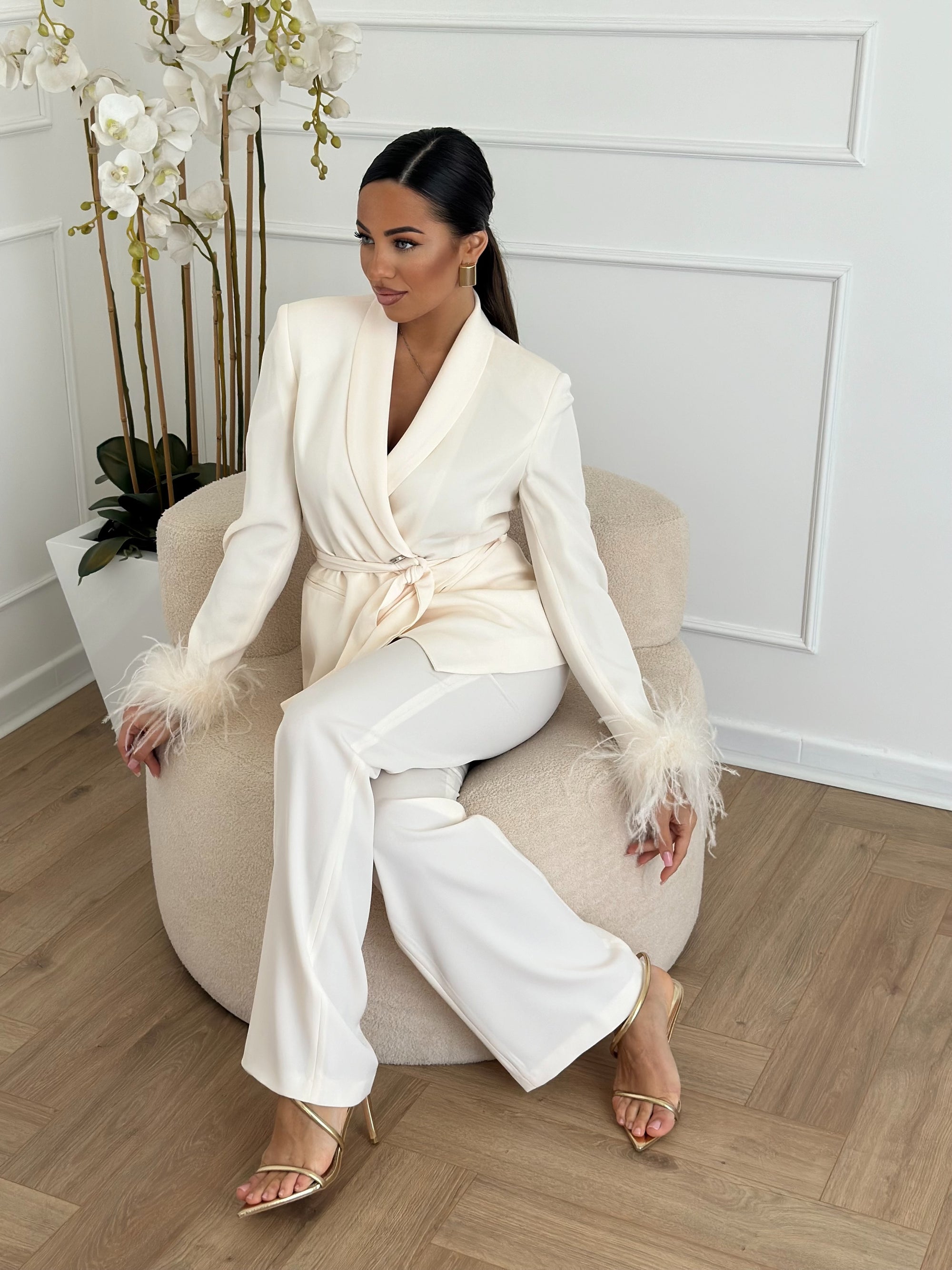 Tailleur piume crema