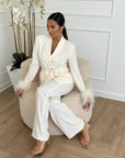 Tailleur piume crema