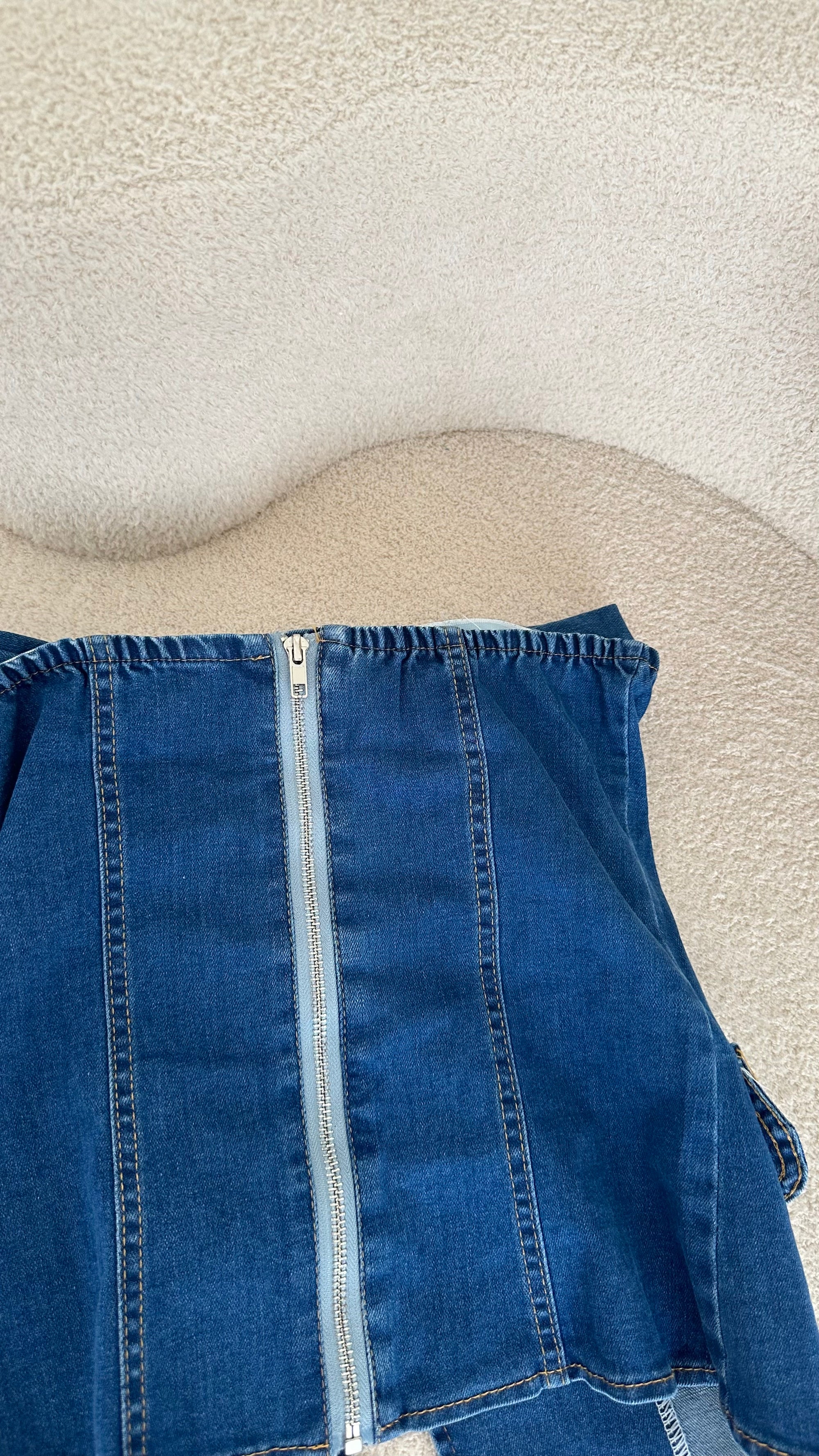 top fiocco denim