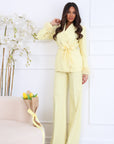 Tailleur piume gialli