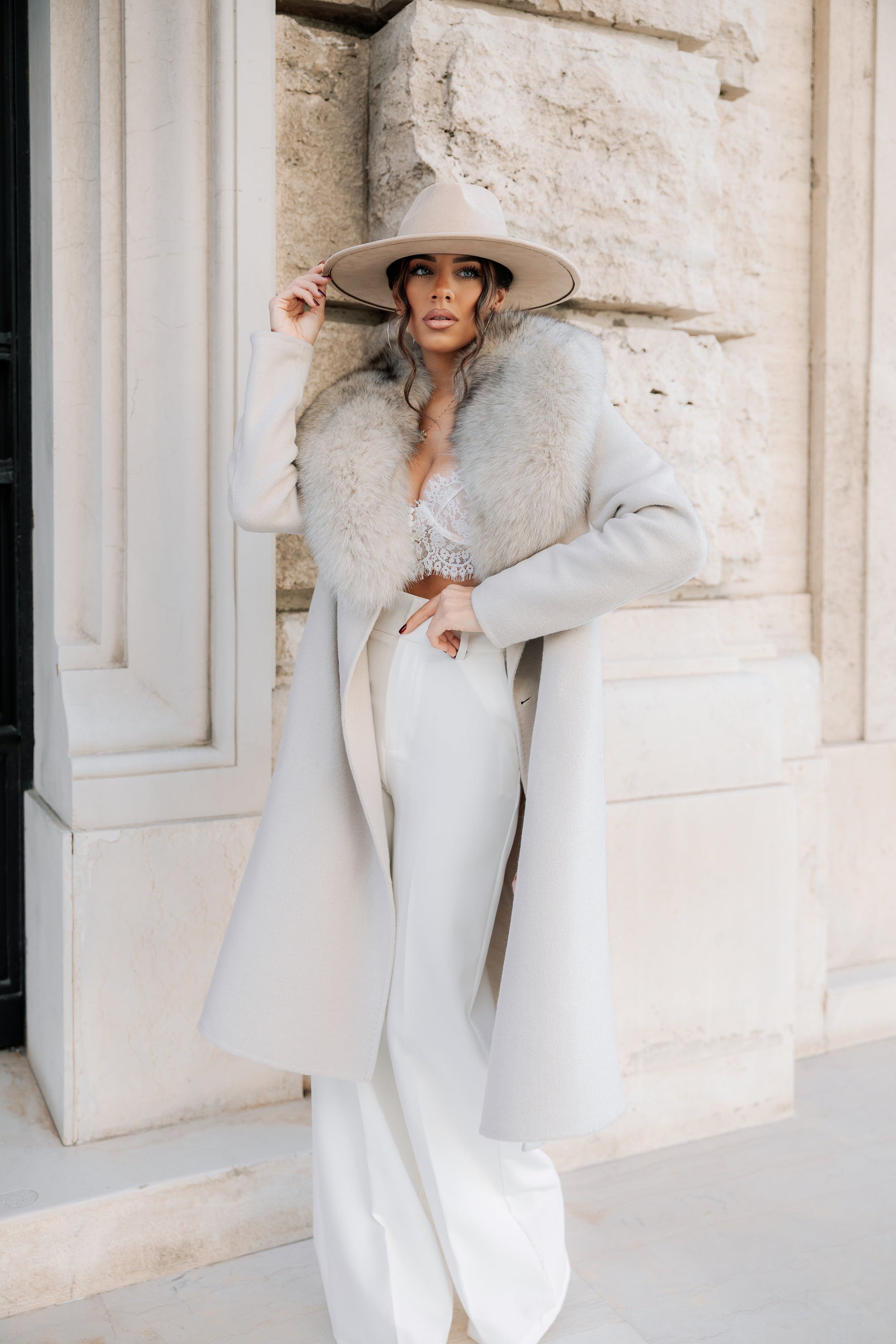 Cappotto fox ghiaccio