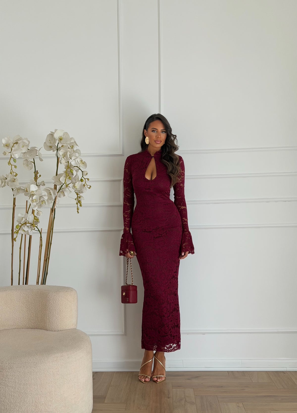 Abito Glam bordeaux