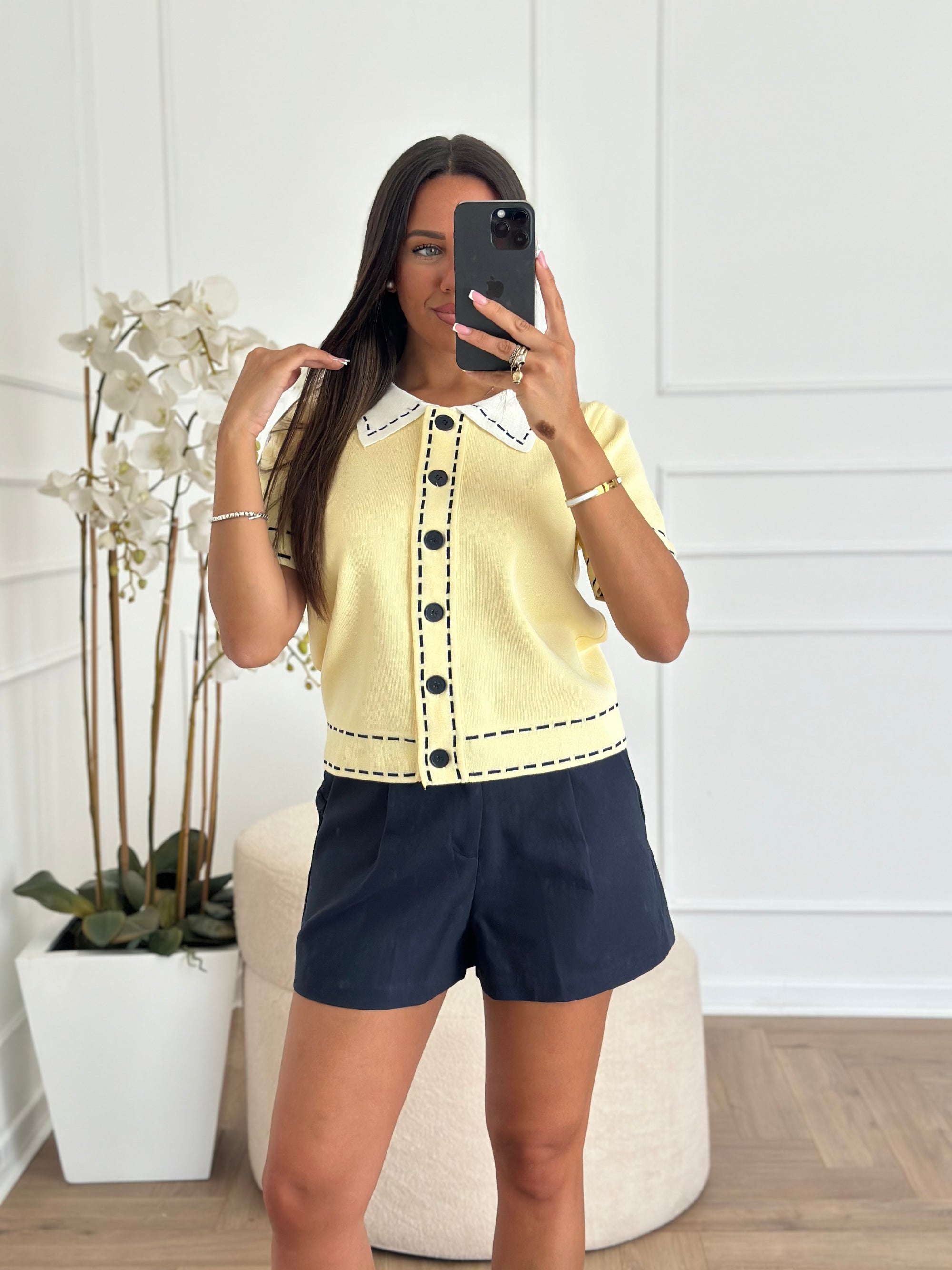 Maglia botton gialla