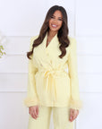 Tailleur piume gialli