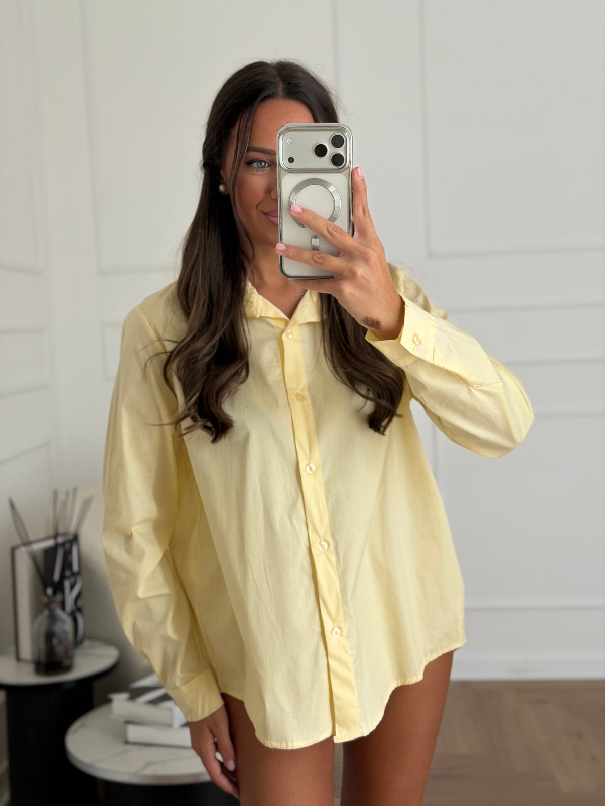 Camicia in cotone gialla