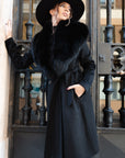 Cappotto fox nero