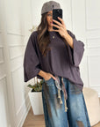 Maxi shirt grigio