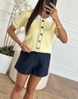 Maglia botton gialla