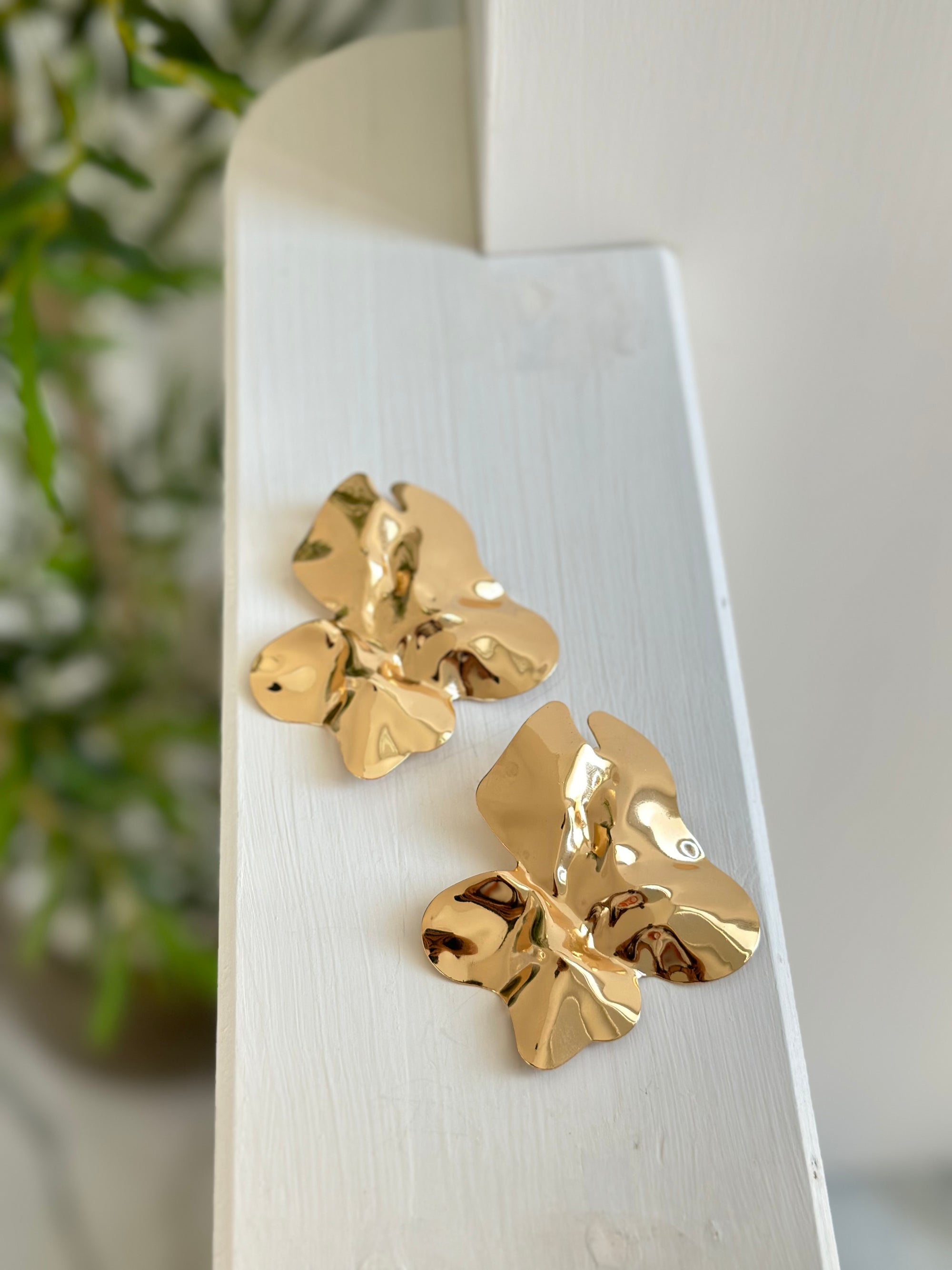 orecchini foglia gold